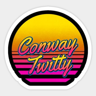 Conway Personalized Name Birthday Retro 80s Styled Gift Sticker